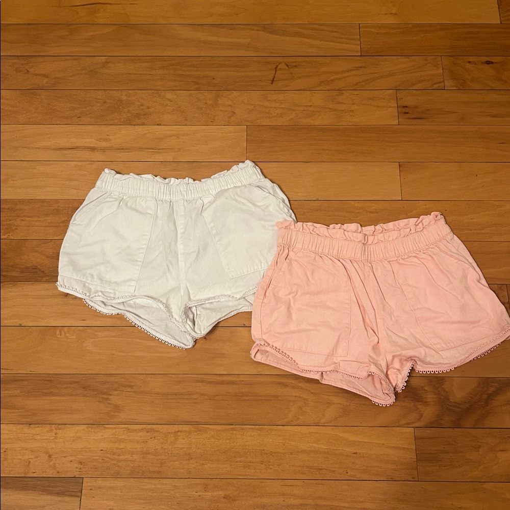 Crewcuts White Ruffle Hem Shorts